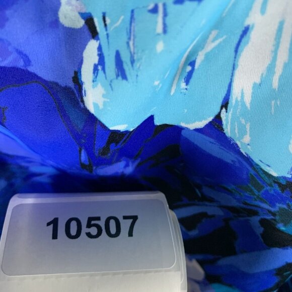 Swim Solutions High-Neck Tankini Top Women's 24W Blue Floral Underwire Swimwear - Picture 8 of 8